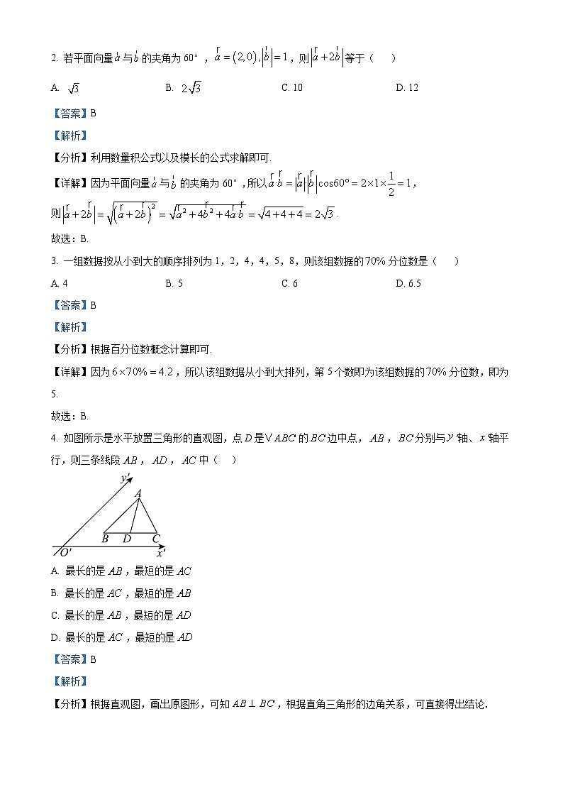 吉林省长春市朝阳区长春外国语学校2024-2025学年高二上学期开学考试数学试题（解析版）第2页