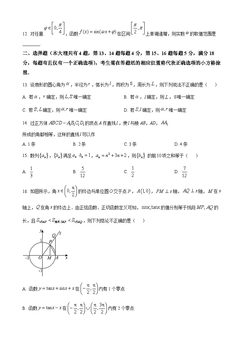 上海市华东师范大学第二附属中学2024-2025学年高二上学期开学暑期答疑辅导检测数学试题（原卷版）第2页