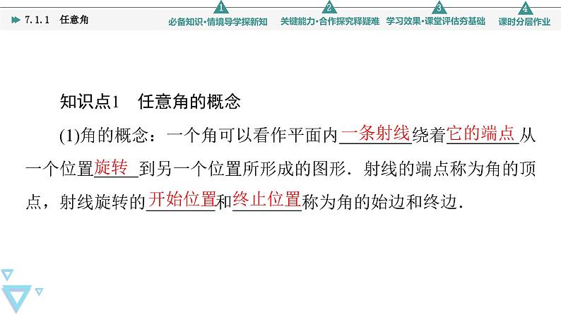 苏教版高中数学必修第一册7.1.1任意角【授课课件】第5页