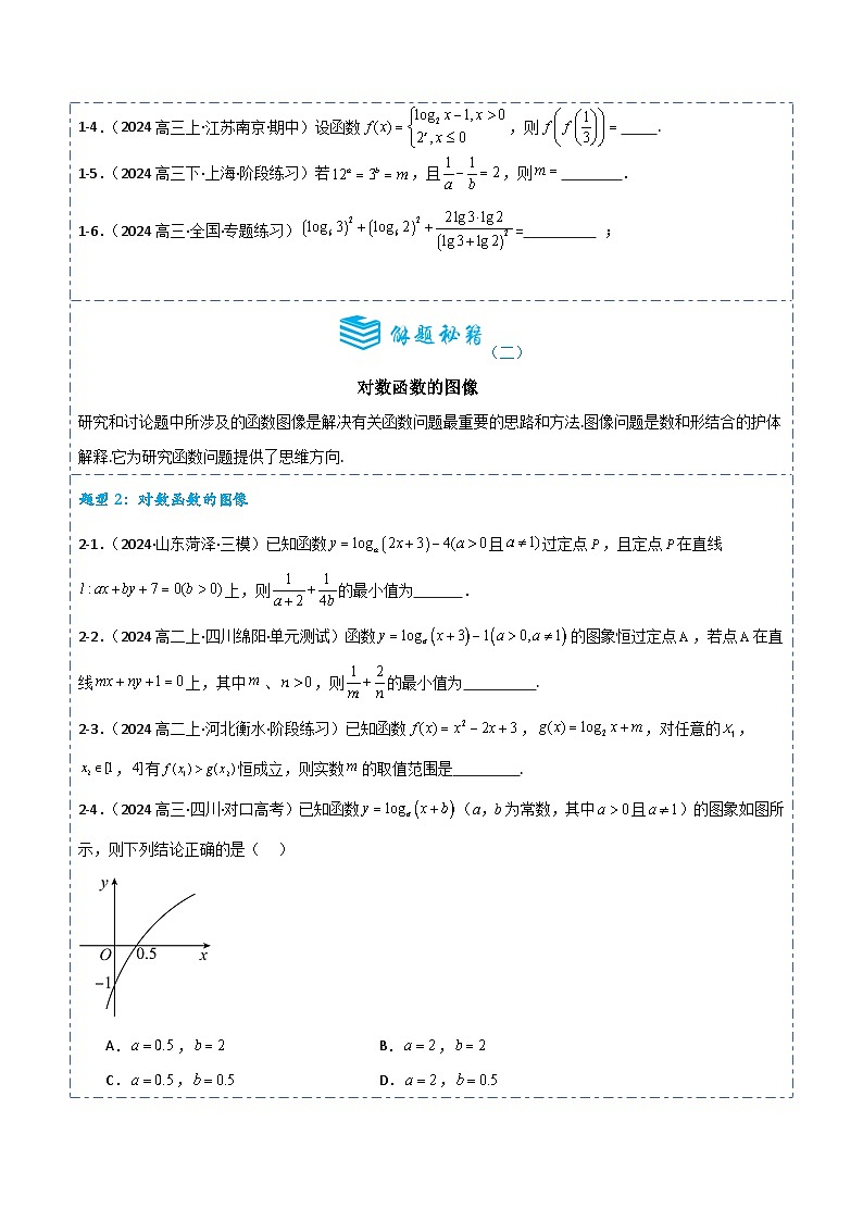 专题07 对数与对数函数6题型分类-备战2025年高考数学一轮专题复习全套考点突破和专题检测（原卷版）03