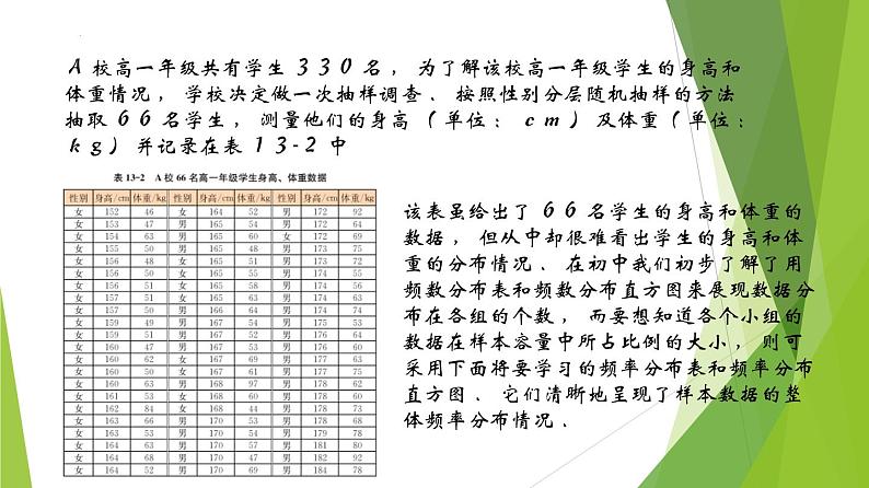 13.4频率分布表和频率分布直方图（第1课时） 上教版（2020）高二数学必修第三册课件03
