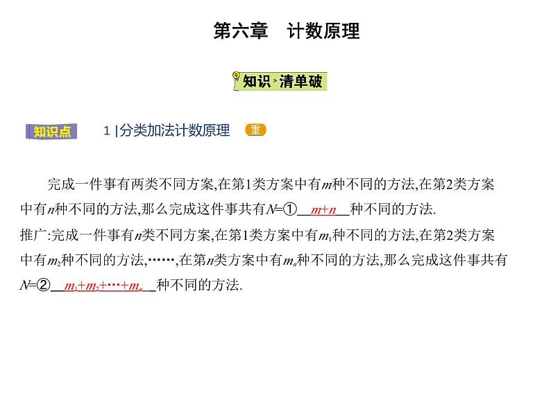 2025高考数学一轮复习-6.1-分类加法计数原理与分步乘法计数原理【课件】01