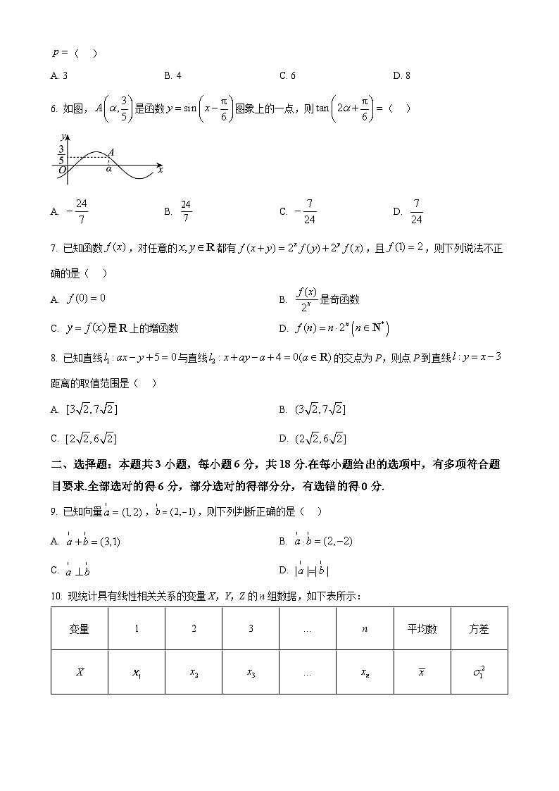 东北三省精准教学2024-2025学年高三上学期9月联考数学试卷（原卷版）第2页