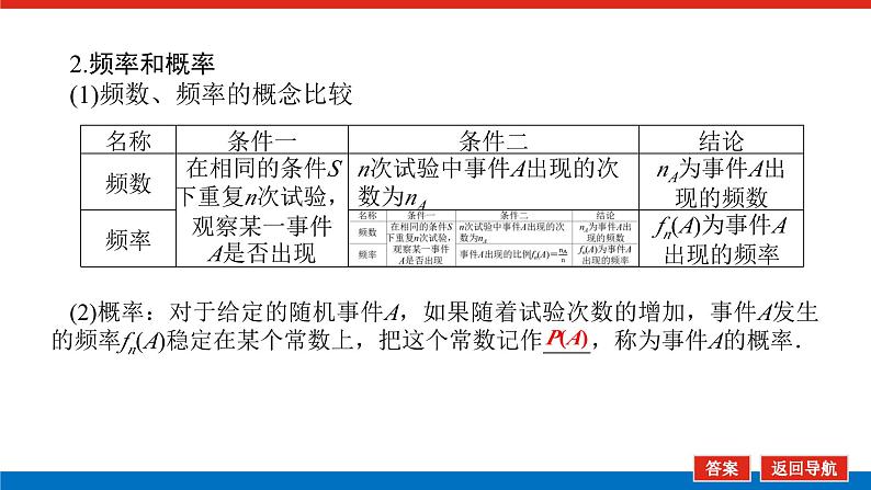 高考数学一轮复习全程复习构想·数学（理）【统考版】第四节　 随机事件的概率（课件）第7页