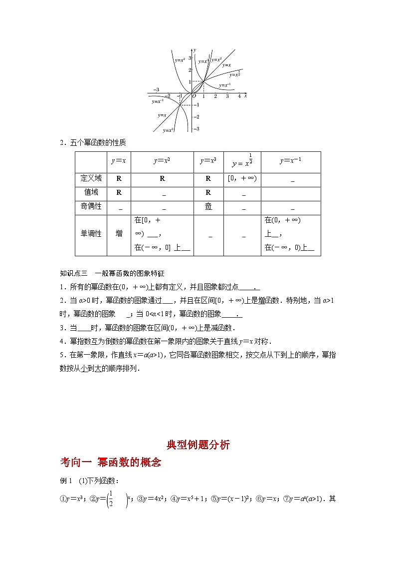 高考数学一轮复习《考点•题型•技巧》精讲与精练高分突破专题2.6幂函数(原卷版+解析)02