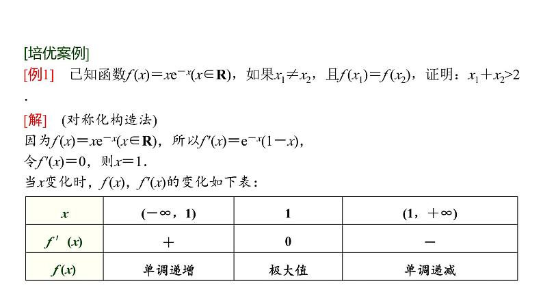 高三数学一轮复习第三章一元函数的导数及其应用培优专题五导数中极值点偏移问题课件05