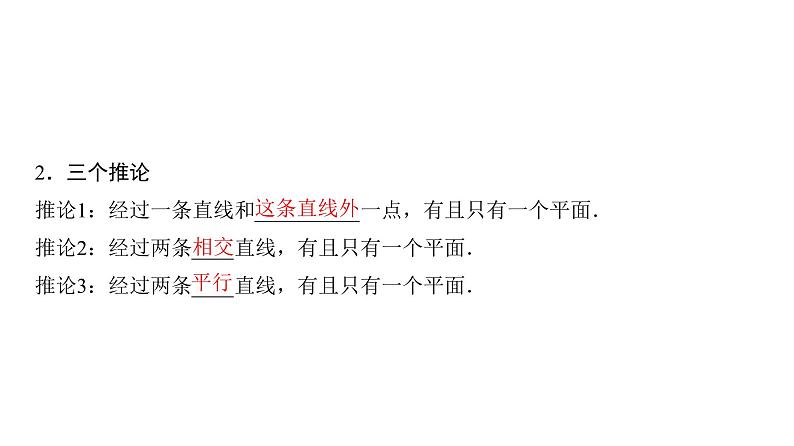 高三数学一轮复习第七章立体几何与空间向量第二课时空间点、直线、平面之间的位置关系课件第3页