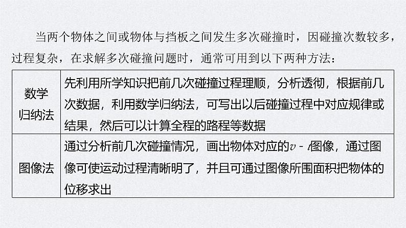 新高考物理二轮复习讲义课件  第1部分 专题2 高考新动向1　 数学归纳法和图像法解决多次碰撞问题（含解析）03