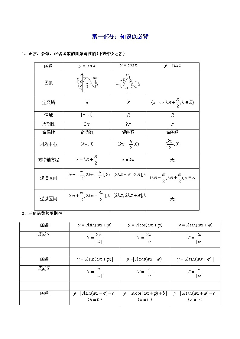 高考数学一轮复习高频考点精讲精练(新高考专用)第05讲三角函数的图象与性质(高频精讲)(原卷版+解析)02