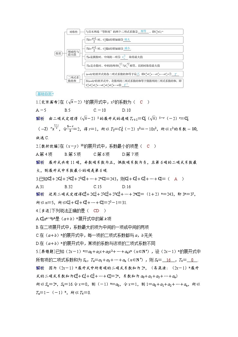 2025年高考数学精品教案第十章 计数原理 概率 随机变量及其分布 第3讲 二项式定理第2页