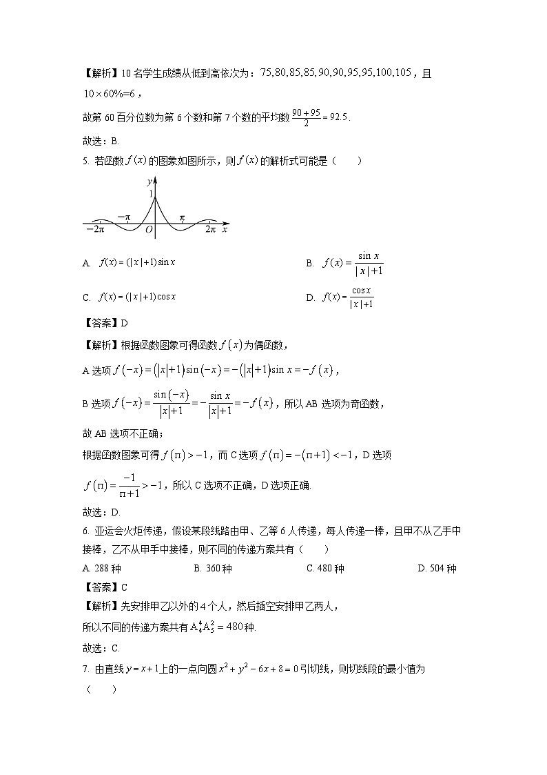 [数学]陕西省2025届高三上学期开学校际联考试题(解析版)02