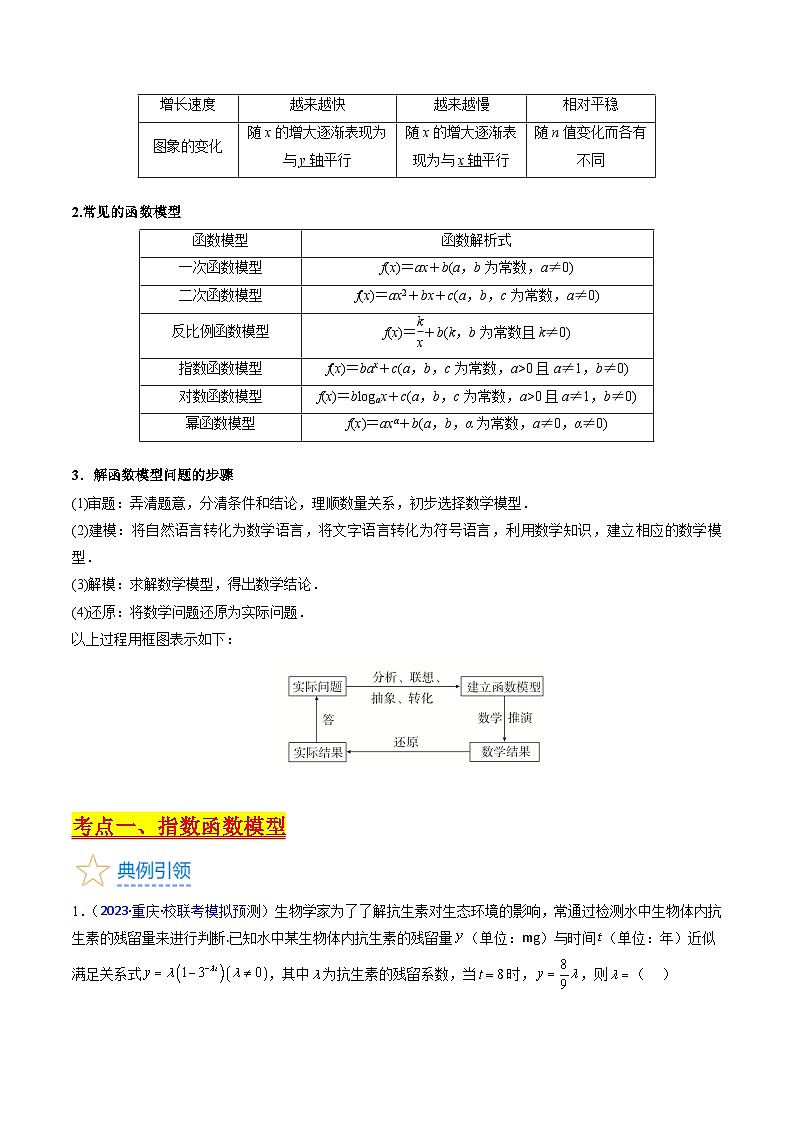 高考数学一轮复习(新教材新高考)第07讲函数模型及其应用专项练习(学生版+解析)第2页