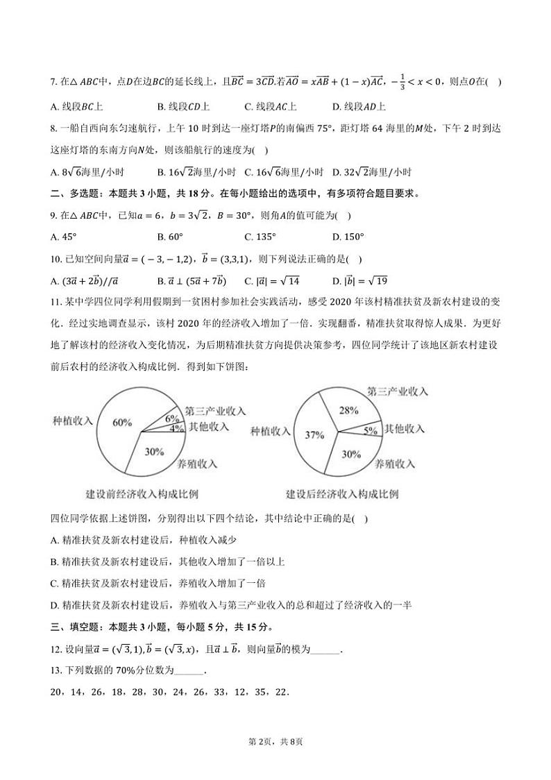 [数学]2024～2025学年河北省沧州市献县实验中学高二(上)开学数学试卷(有答案)02
