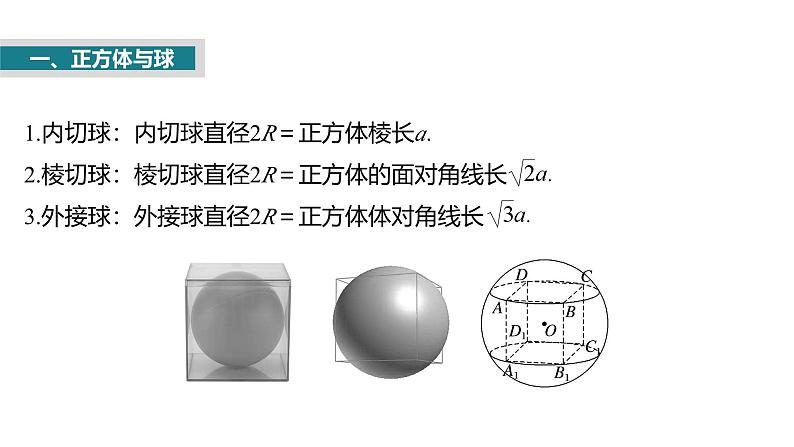 2025数学大一轮复习讲义课件人教A版第七章球的切、接问题第5页