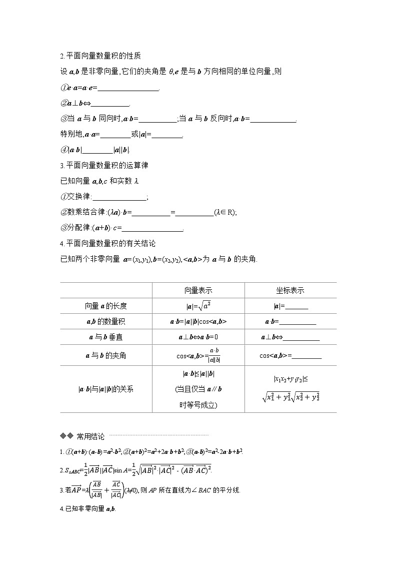 03 第31讲　平面向量的数量积 【正文】听课高考数学练习第2页