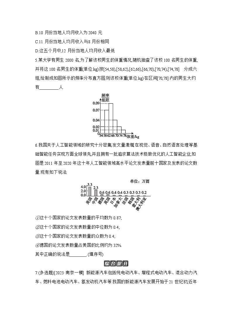 02 第56讲　用样本估计总体 【正文】作业 高考数学二轮复习练习第2页