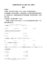 2025届湖南省名校联考联合体高三上学期第二次联考数学试题（原卷及解析版）