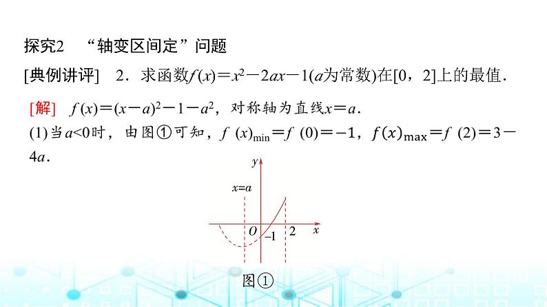 人教A版高中数学必修第一册第三章微专题三二次函数的最值问题课件08