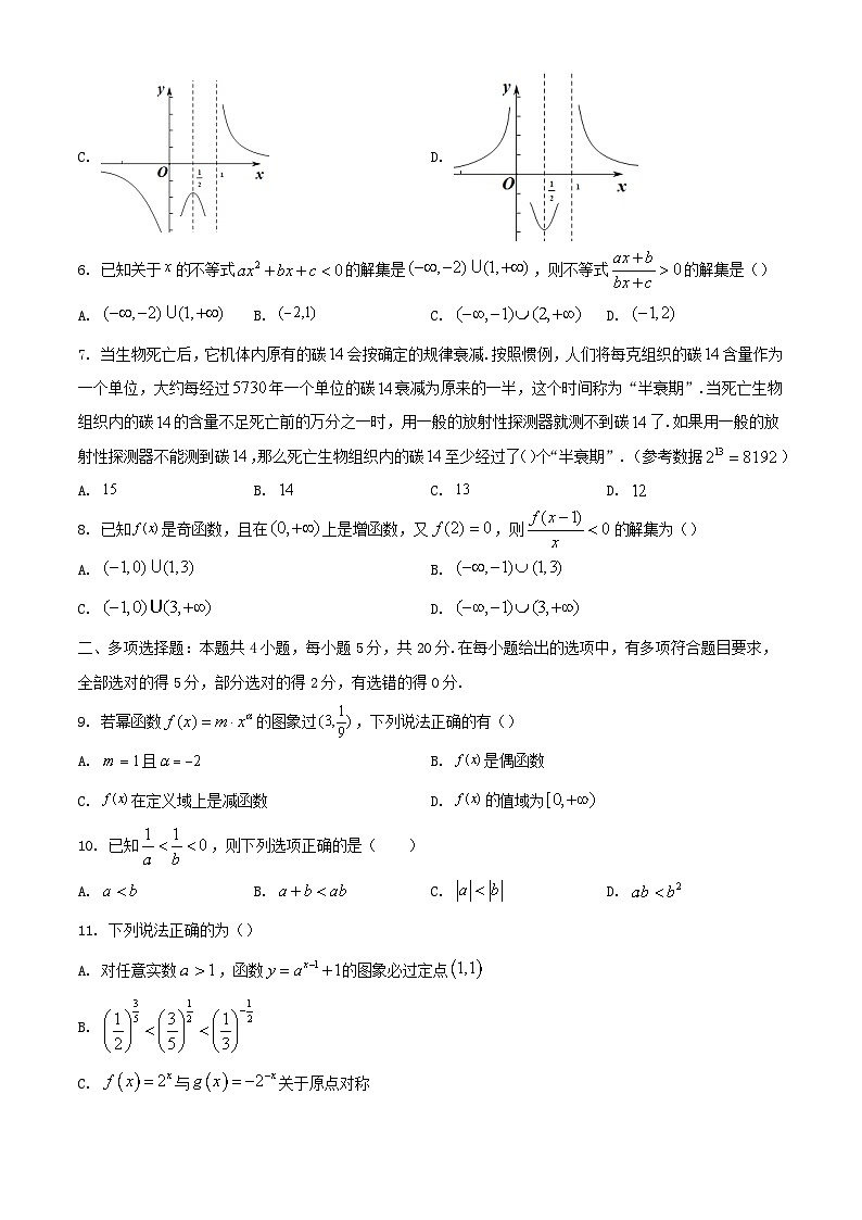 山东省青岛市2023_2024学年高一数学上学期期中试题第2页