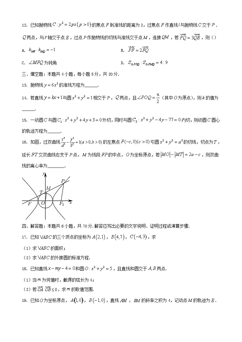山东省青岛市2023_2024学年高二数学上学期期中试题含解析第3页