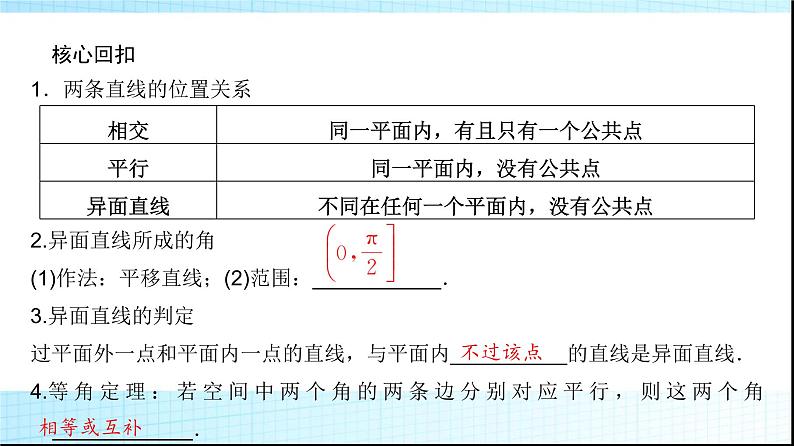 高考数学一轮复习第六章第二节空间点、直线、平面之间的位置关系课件第7页