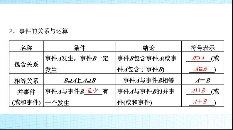 高考数学一轮复习第十章第三节随机事件与概率课件第7页