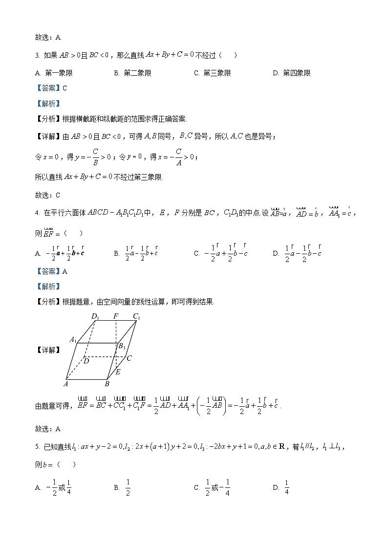 河北省沧州市2024-2025学年高二上学期9月月考数学试题  Word版含解析第2页