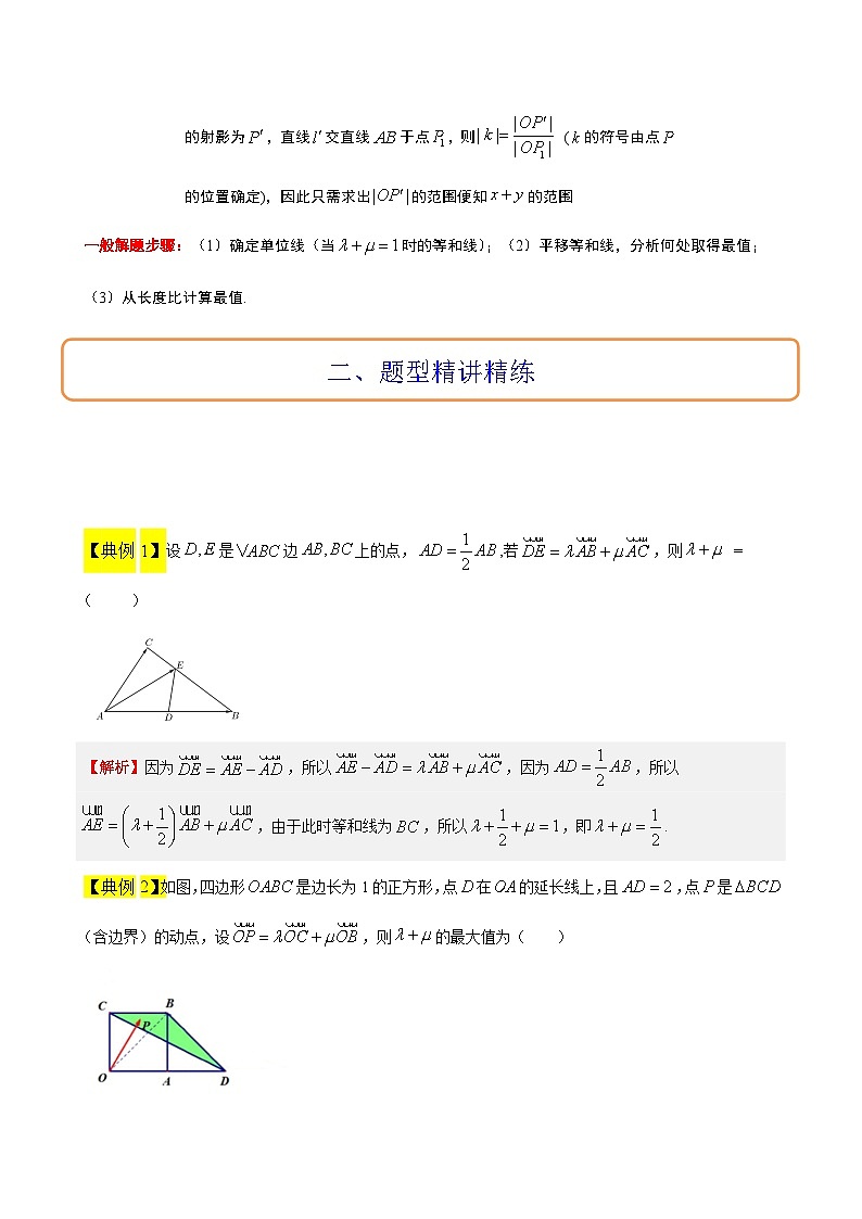 高考数学考点题型归纳与方法总结(新高考)素养拓展14平面向量中等和线的应用(精讲+精练)学生版+解析第3页