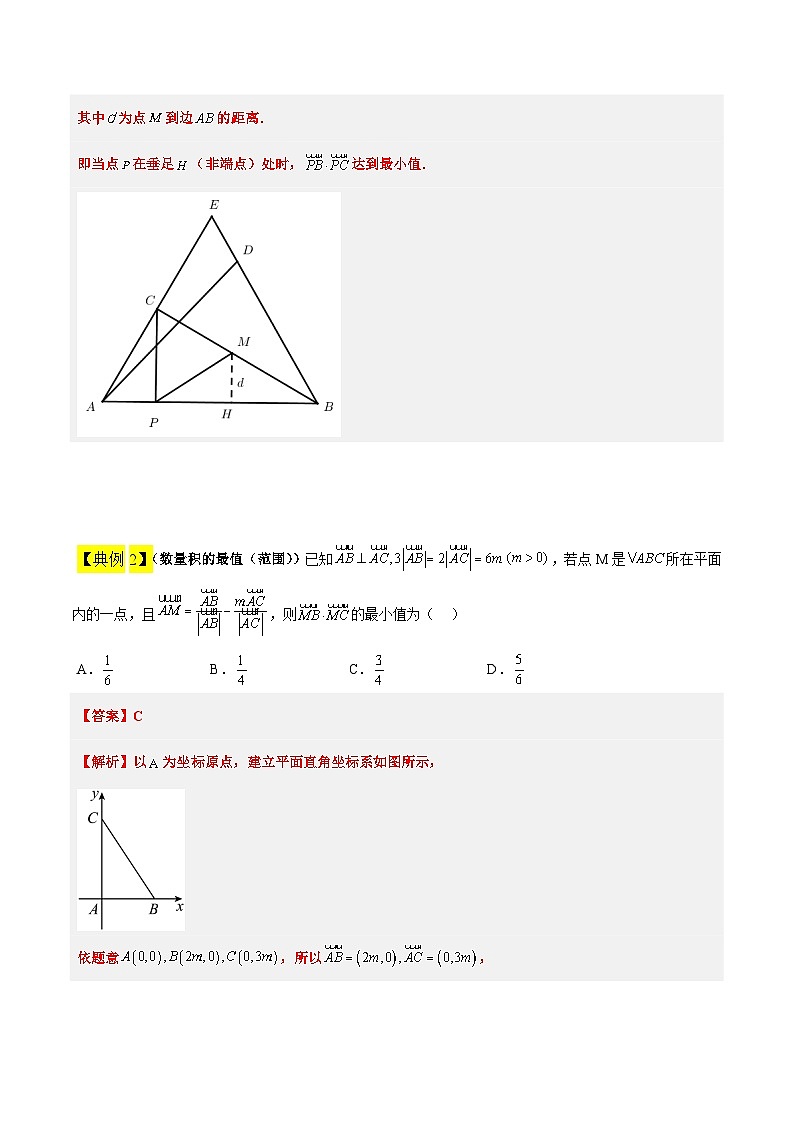 高考数学考点题型归纳与方法总结(新高考)素养拓展15平面向量中的最值(范围)问题(精讲+精练)学生版+解析第3页