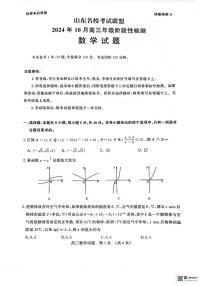 山东省名校考试联盟2024-2025学年高三上学期10月阶段性检测数学试题