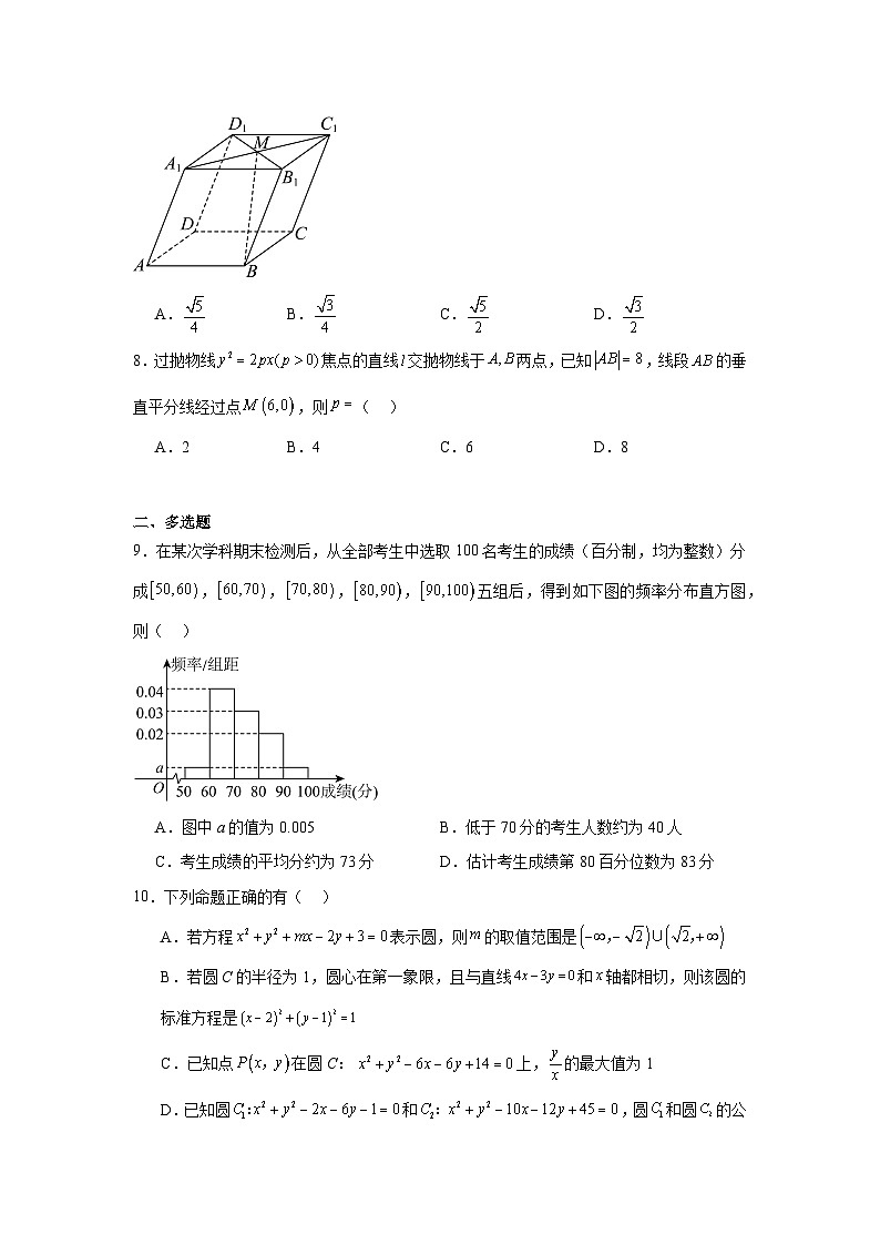 江苏省海州高级中学2024届高三下学期考前模拟数学试卷第2页