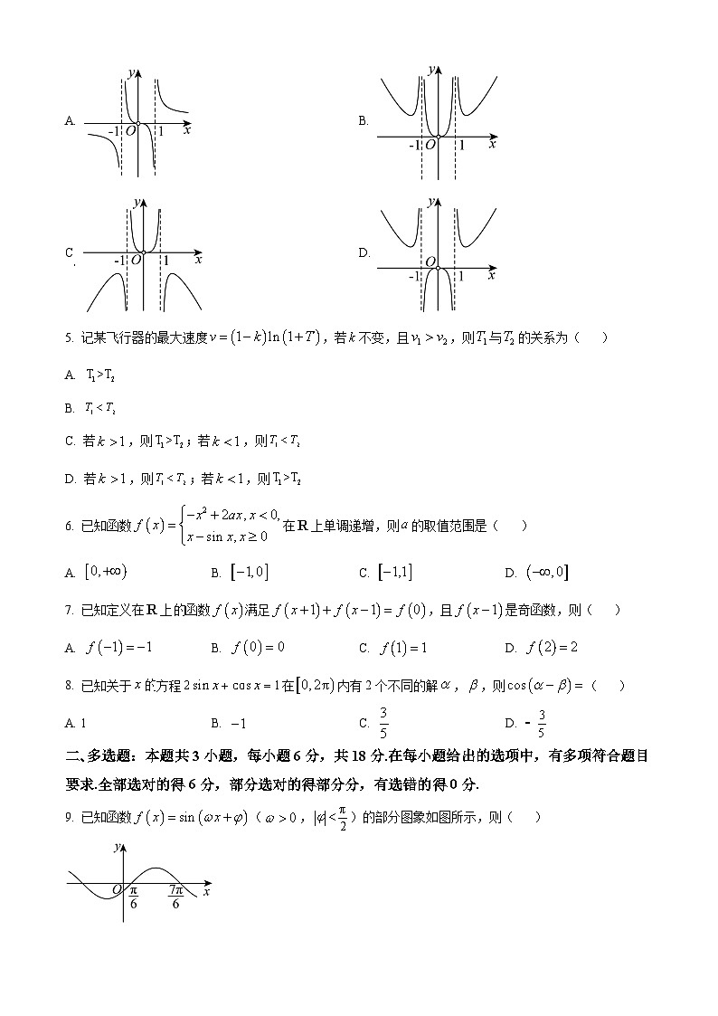 湖南省2025届高三上学期阶段检测联合考试数学试卷 Word版无答案第2页