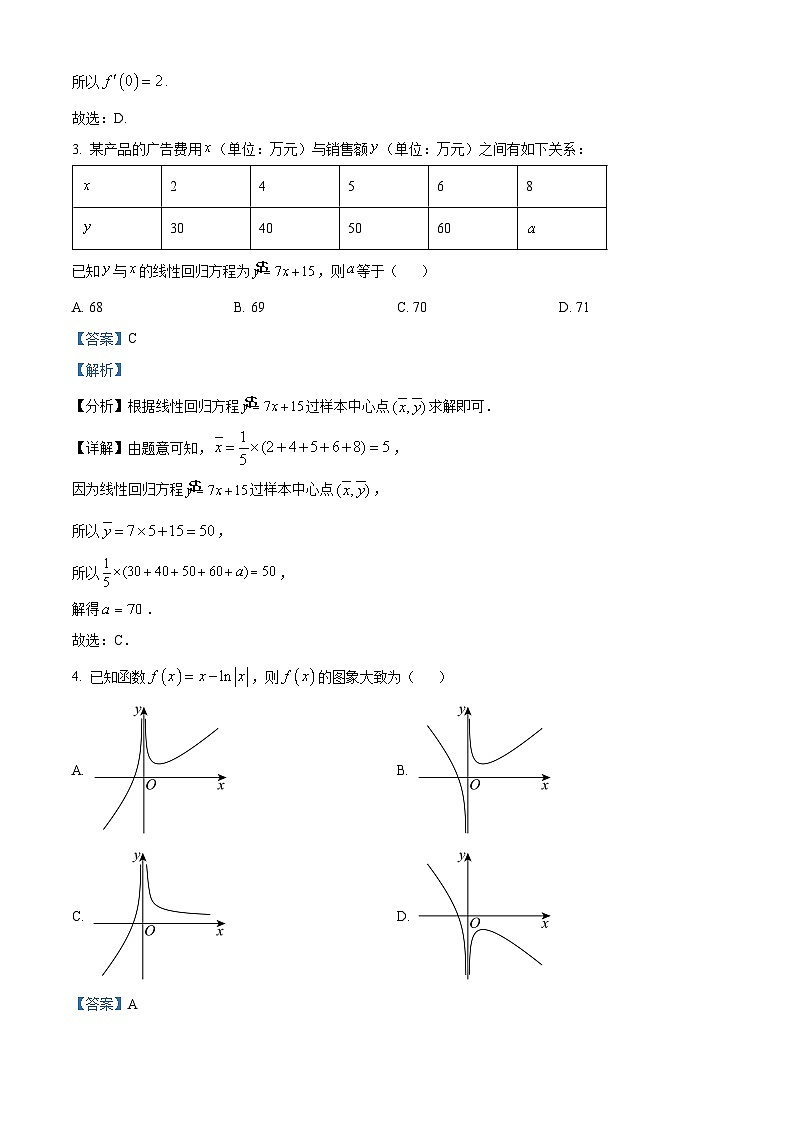 江苏省南通市2023-2024学年高二下学期5月期中质量监测数学试题  Word版含解析第2页