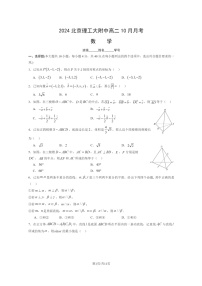 [数学]2024北京理工大附中高二上学期10月月考试卷及答案