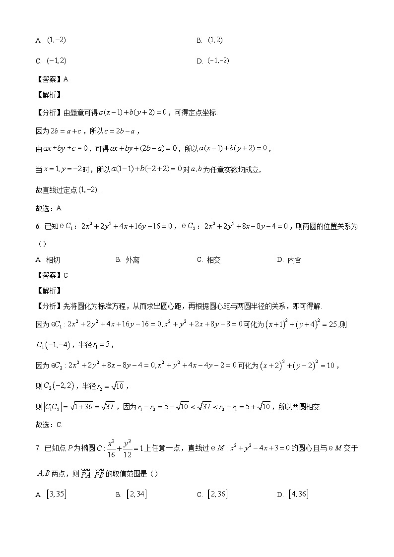 吉林省长春吉大附中实验学校2024-2025学年高二上学期第一次月考数学试题（解析版）03