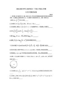 上海市松江一中2024-2025学年高三上学期9月月考数学试卷