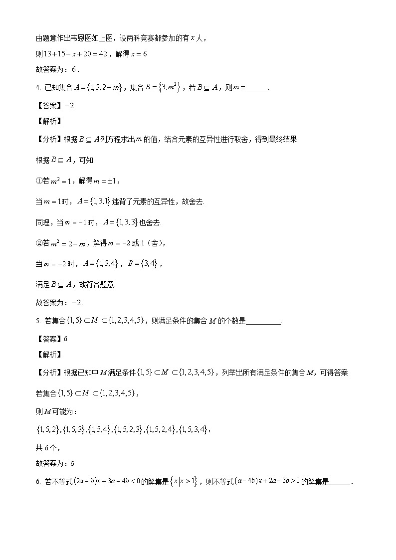 上海市复旦大学附属中学2024-2025学年高一上学期9月月考数学试卷（解析版）02