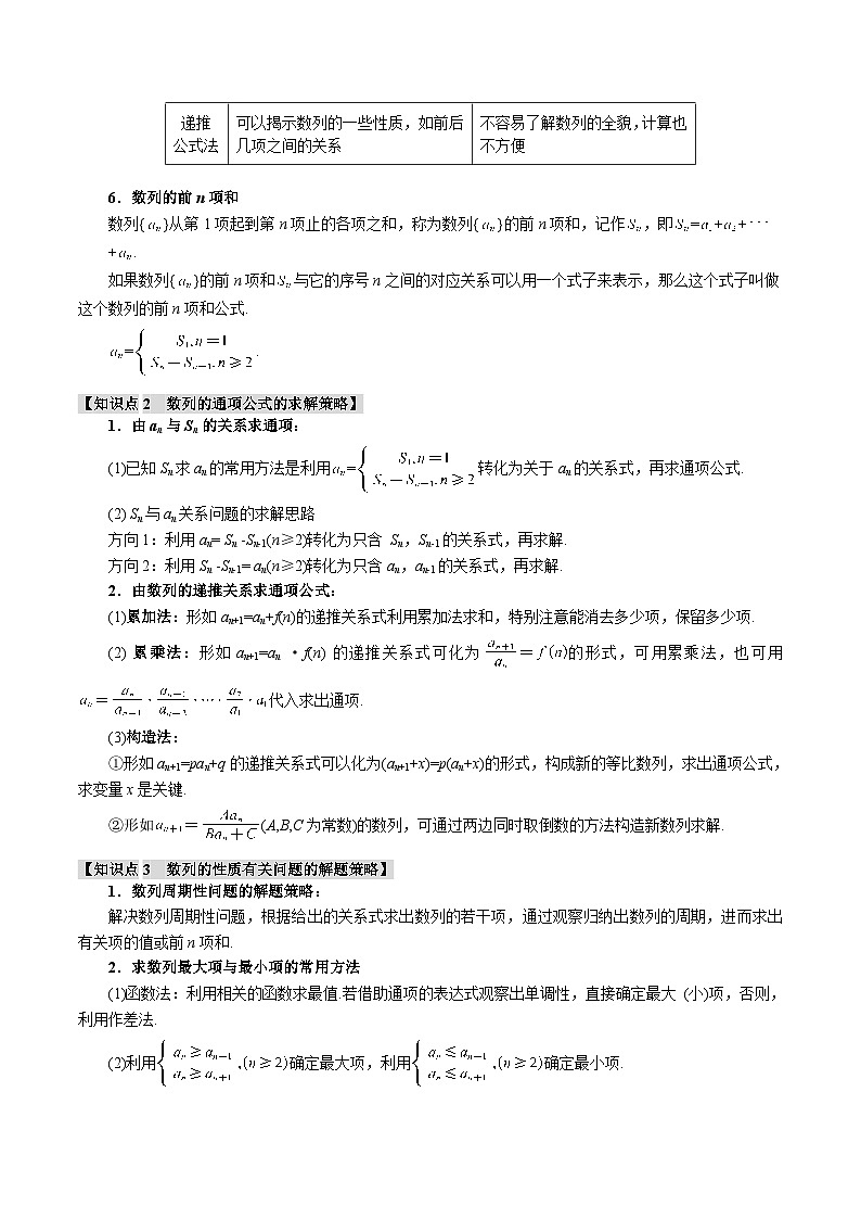 专题6.1 数列的概念与简单表示法（举一反三）（新高考专用）（教师版） 2025年高考数学一轮复习专练（新高考专用）第3页