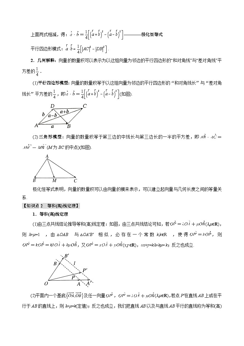重难点13 极化恒等式与等和（高）线定理（举一反三）（新高考专用）（教师版） 2025年高考数学一轮复习专练（新高考专用）第2页