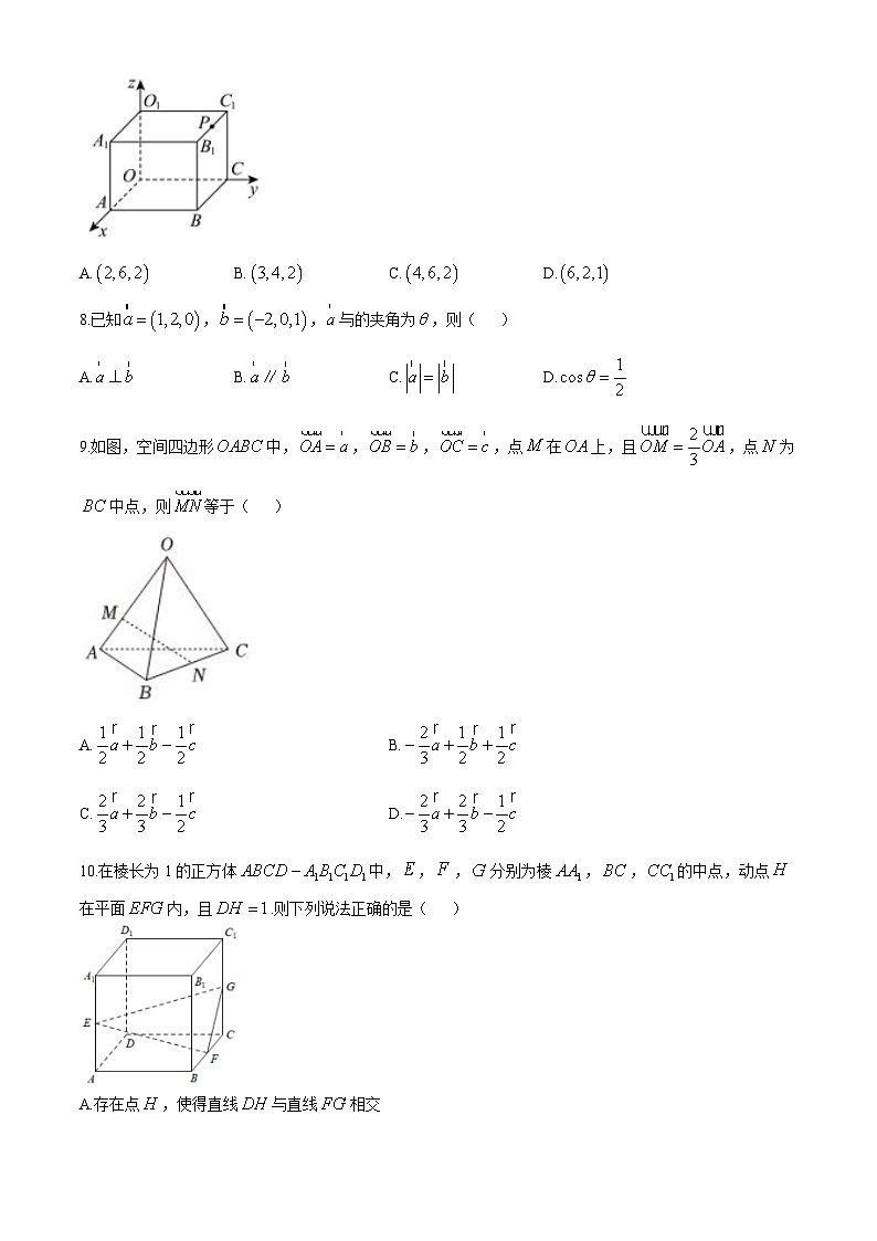 北京市十一学校顺义学校杨镇一中2024-2025学年高二上学期10月月考数学试题(无答案)第2页
