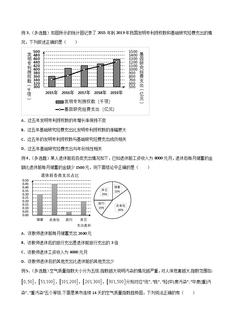 新高考数学专题复习专题52由图表进行数据的分析与处理专题练习(学生版+解析)02