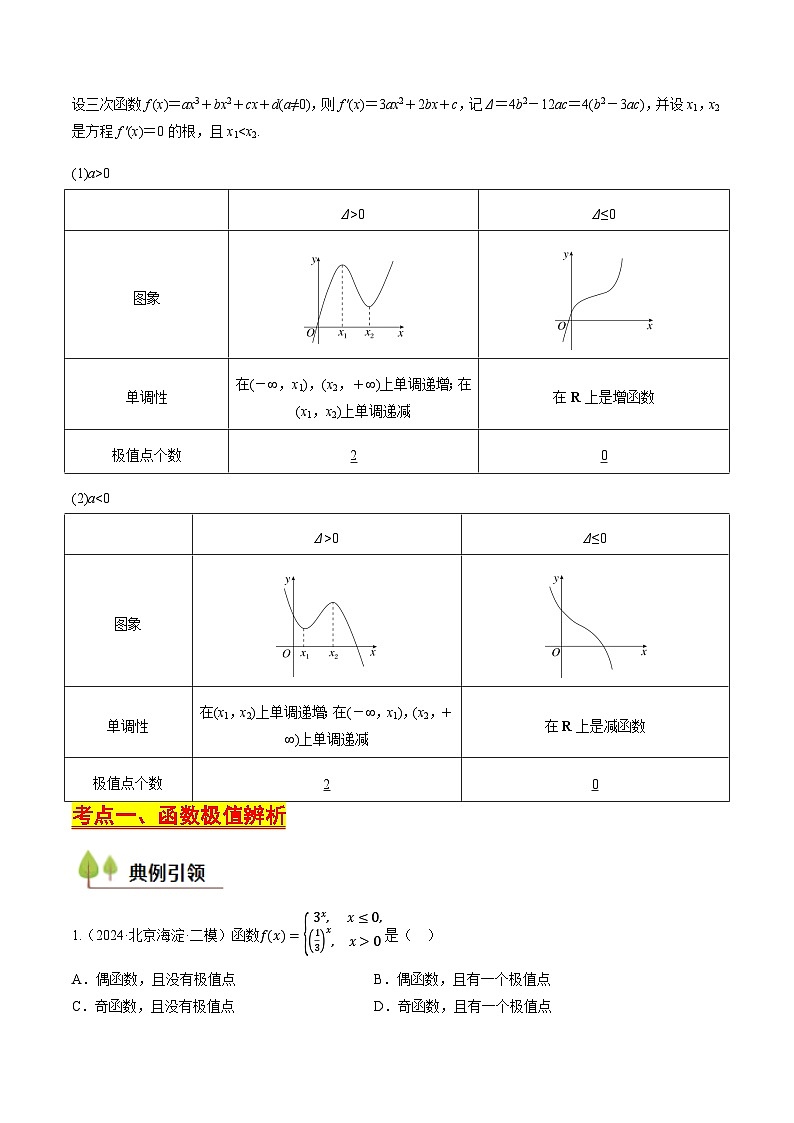 第13讲函数的极值（含答案） 备战2025年高考数学一轮复习考点帮（天津专用）学案03