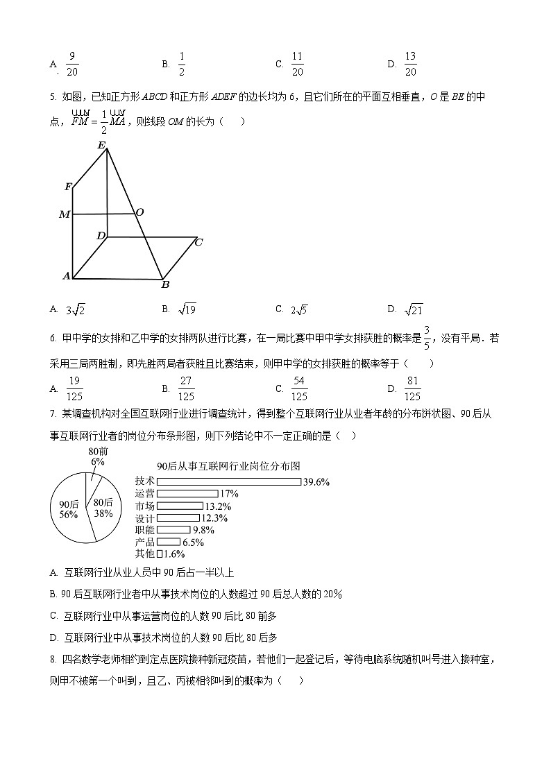 四川省绵阳市三台中学2024-2025学年高二上学期10月月考数学试题（Word版附解析）02