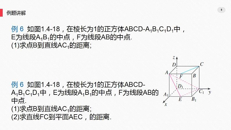 1.4空间向量的应用 -1.4.2用空间向量研究距离、夹角问题课件第8页