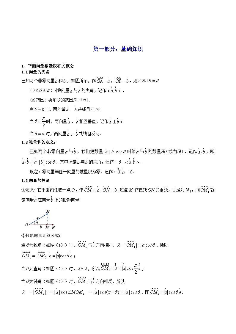 2024-2025学年高考数学一轮复习讲义(新高考)第03讲平面向量的数量积(知识+真题+11类高频考点)(精讲)(学生版+解析)第2页