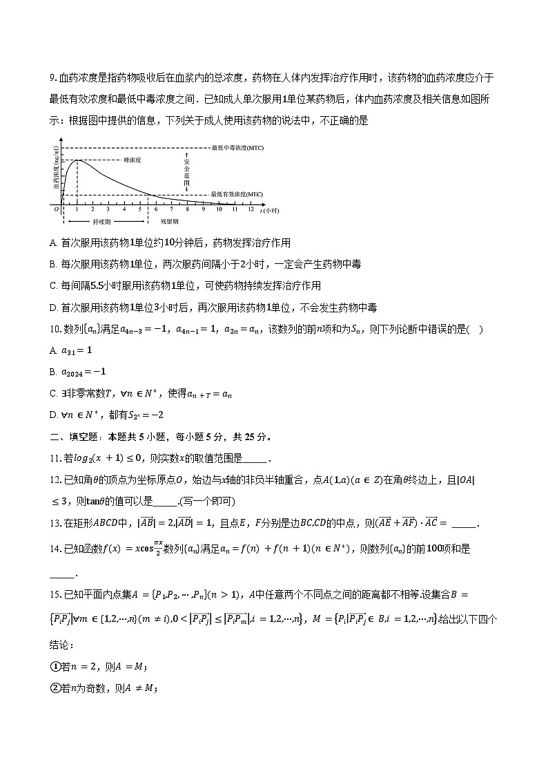 2024-2025学年北京市海淀区清华大学附属中学高三上学期第一次月考数学试题（含答案）第2页