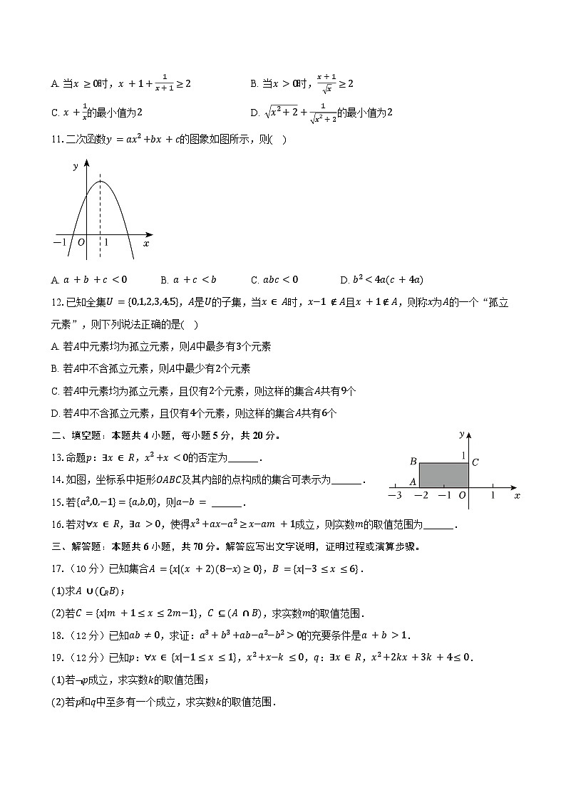 2024-2025学年内蒙古鄂尔多斯三中高一（上）第一次月考数学试卷（含答案）第2页