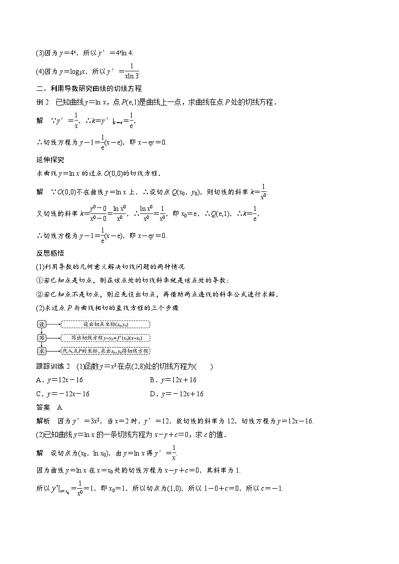 人教A版高中数学（选择性必修第二册）同步课时讲练5.2《导数的运算》（2份，原卷版+教师版）03