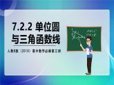 人教B版（2019）高中数学必修第三册7.2.2 单位圆与三角函数线 课件