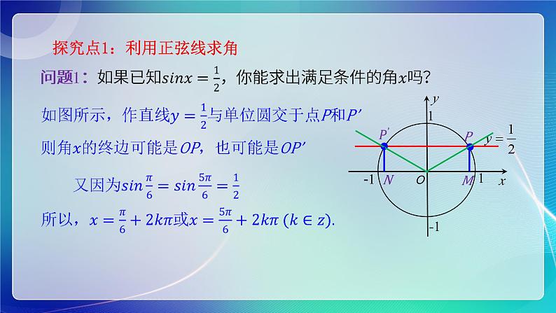 人教B版（2019）高中数学必修第三册7.3.5 已知三角函数值求角 课件05